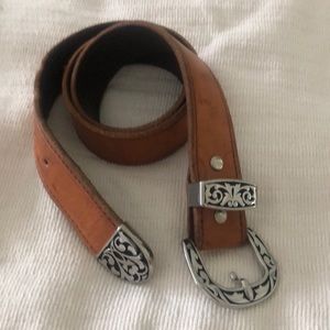 Tan custom made belt 34